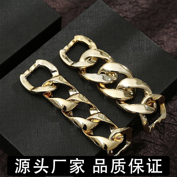 Cross-Border Customizable Chain Release Buckle Shoe Buckle Electroplating Ornament Accessories DIY Clothing Sccessories Shoe Buckle Manufacturer Direct Wholesale