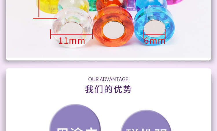 Strong Whiteboard Magnet Strong Magnetic Pushpin Office Magnetic Nail Color Transparent Blackboard Whiteboard Magnetic Buckle Magnetic Particles Magnetic Suction Strong Whiteboard Magnet Strong Magnetic Pushpin Office Magnetic Nail Color Transparent Blackboard Whiteboard Magnetic Buckle Magnetic Particles Magnetic Suction