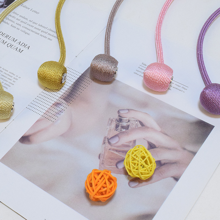 Factory Direct Supply Earphone Curtain Magnetic Buckle Curtain Bandage Window Decoration Accessories Home Textile Accessories Magnet Rope