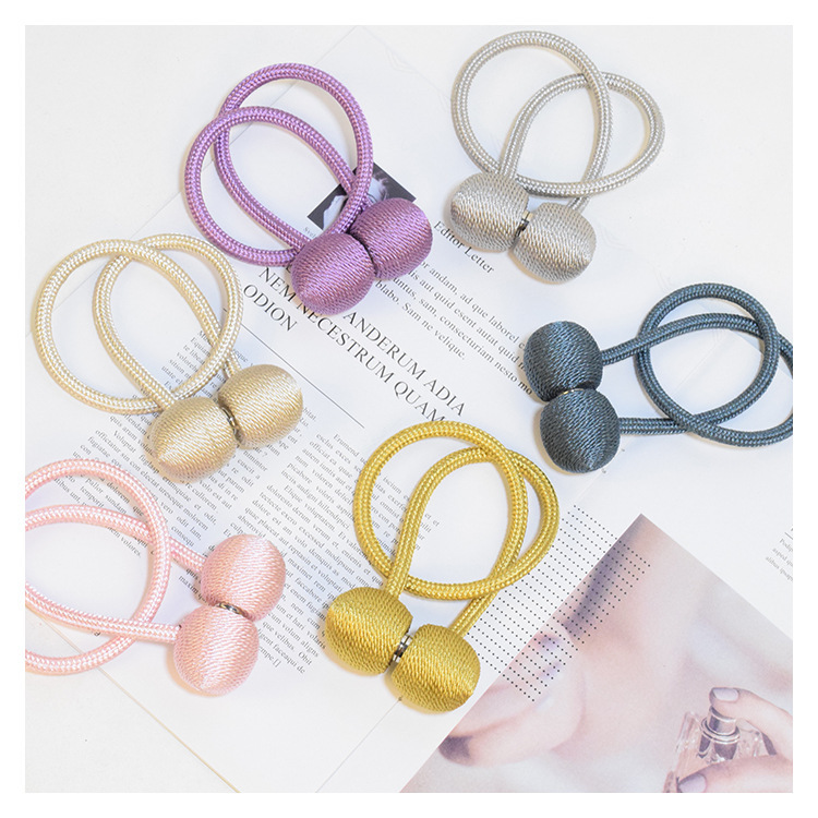 Factory Direct Supply Earphone Curtain Magnetic Buckle Curtain Bandage Window Decoration Accessories Home Textile Accessories Magnet Rope