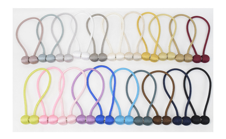 Factory Direct Supply Earphone Curtain Magnetic Buckle Curtain Bandage Window Decoration Accessories Home Textile Accessories Magnet Rope