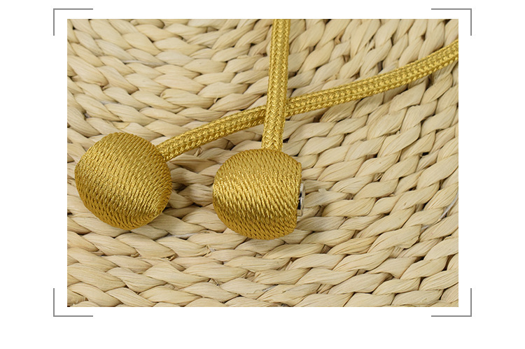 Factory Direct Supply Earphone Curtain Magnetic Buckle Curtain Bandage Window Decoration Accessories Home Textile Accessories Magnet Rope