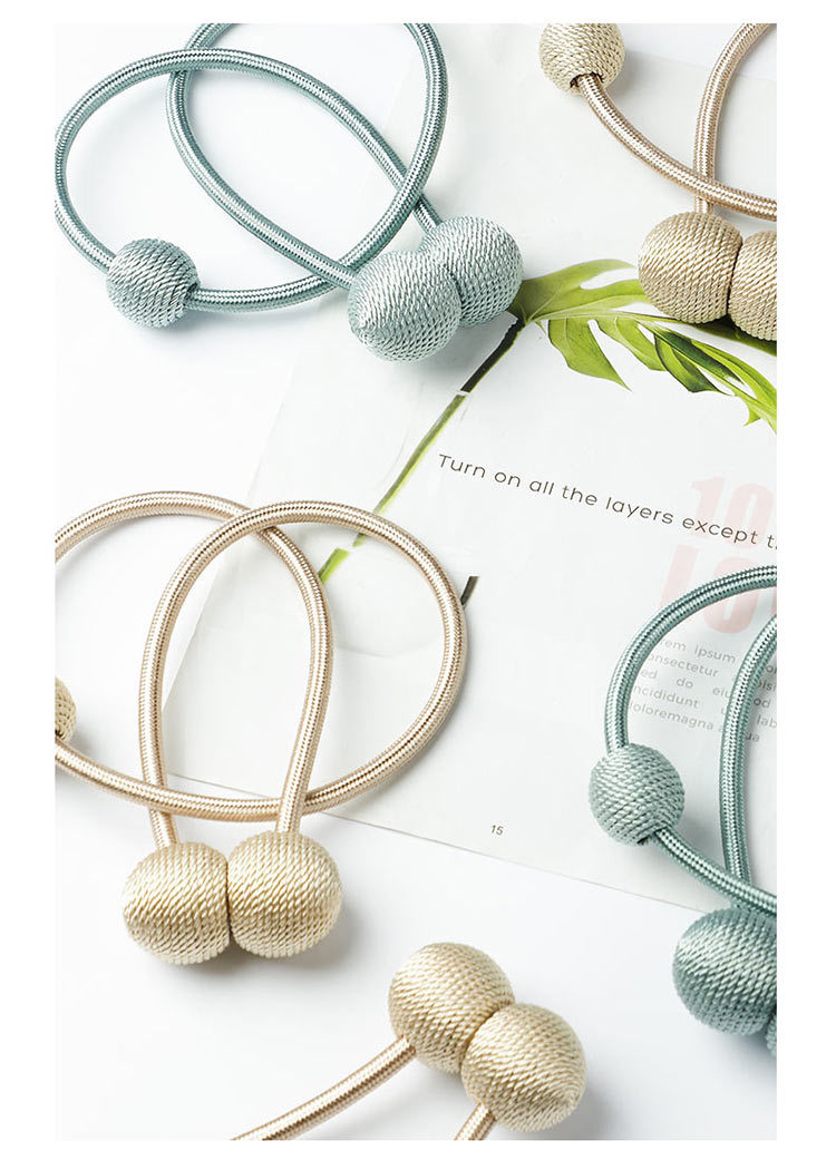 Nordic curtain lacing modern curtain strap creative simple and lovely buckle magnetic buckle Nordic curtain lacing modern curtain strap creative simple and lovely buckle magnetic buckle