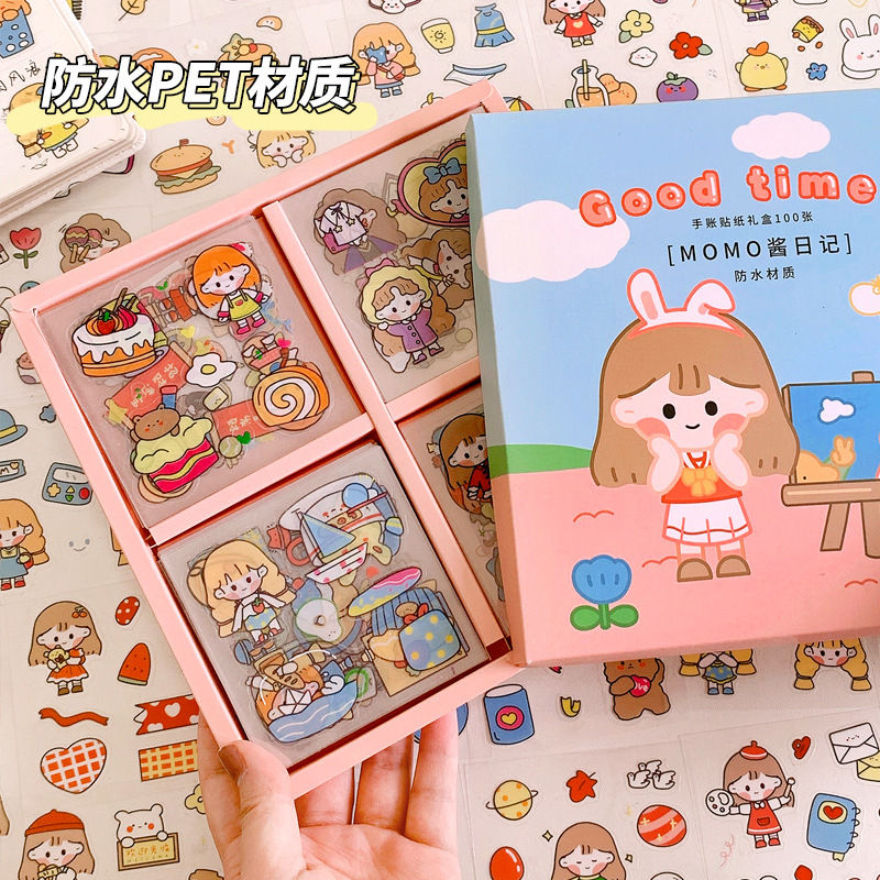 Yilan Original Plush Bear Embroidery Stickers Cute Girl Heart Self-Paste DIY Journal Decorative Stickers Ins Style Cloth Sticker