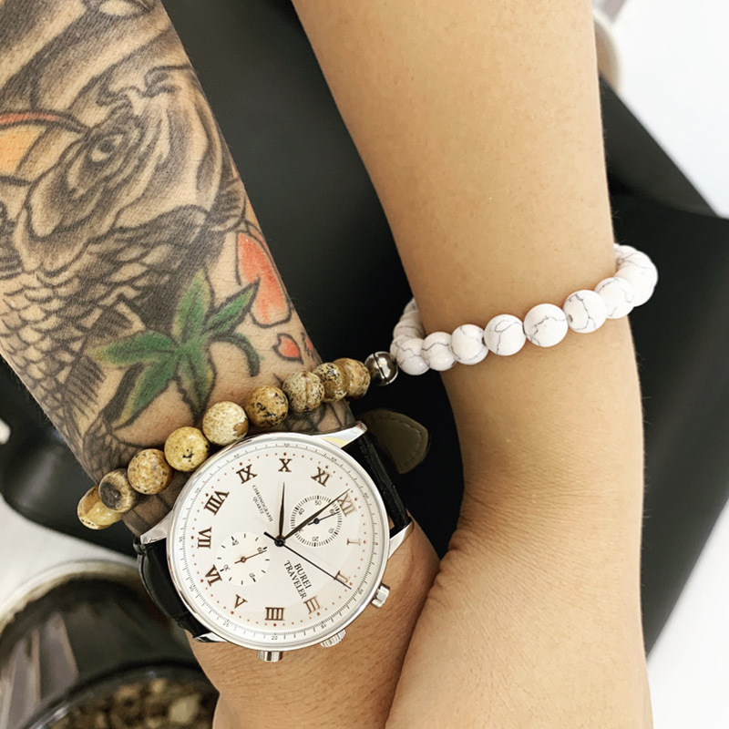 2021 Cross-Border Hot 8mm Stone Beads Bracelet Attractive Magnetic Buckle Couple Bracelet Lucky Beaded Bracelet 2021 Cross-Border Hot 8mm Stone Beads Bracelet Attractive Magnetic Buckle Couple Bracelet Lucky Beaded Bracelet