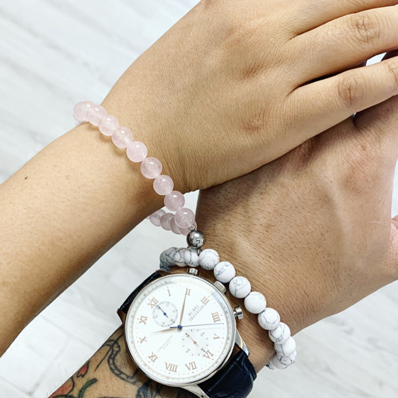2021 Cross-Border Hot 8mm Stone Beads Bracelet Attractive Magnetic Buckle Couple Bracelet Lucky Beaded Bracelet 2021 Cross-Border Hot 8mm Stone Beads Bracelet Attractive Magnetic Buckle Couple Bracelet Lucky Beaded Bracelet