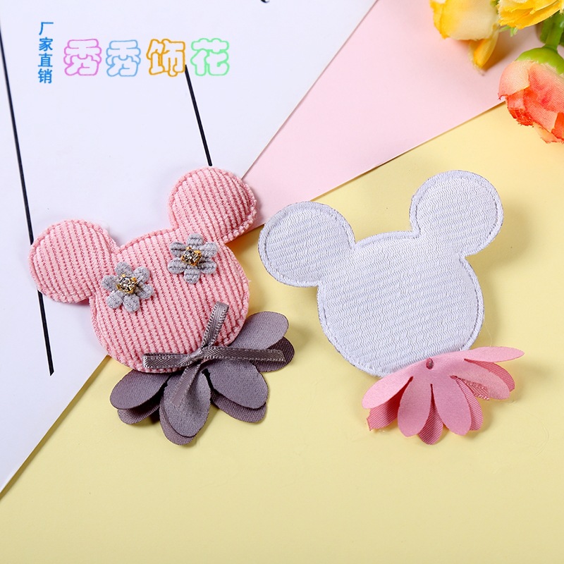 2018 fashion new express cartoon bunny head bear cloth paste petals shoes and hats decorative clothing accessories manufacturers wholesale 2018 fashion new express cartoon bunny head bear cloth paste petals shoes and hats decorative clothing accessories manufacturers wholesale