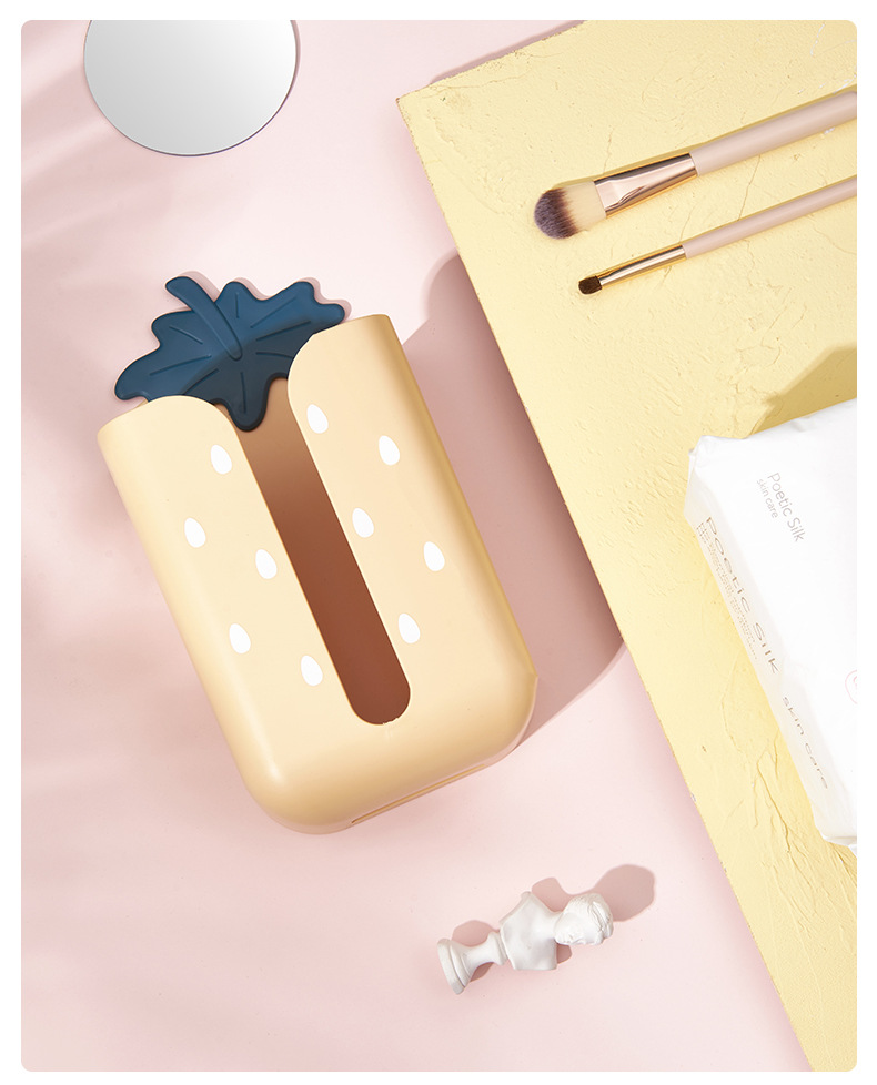 Cute Strawberry Punch-Free Wall Hanging Paper Extraction Box Bathroom Face Cloth Storage Box Tracelss Paste Home Tissue Box Cute Strawberry Punch-Free Wall Hanging Paper Extraction Box Bathroom Face Cloth Storage Box Tracelss Paste Home Tissue Box