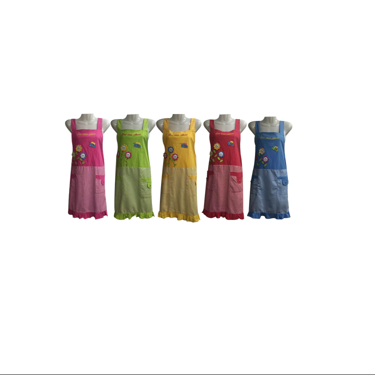 Korean paste cloth embroidery three - dimensional embroidery sunflower household anti - pollution kitchen baking apron
