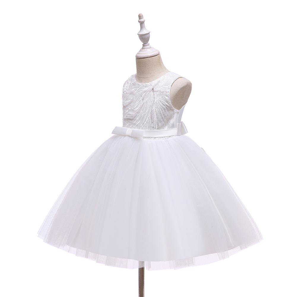 Baby Spring Children 'S Dress Sleeveless Pink Princess Dress Girl Dress Beaded Mesh Bubble Skirt Little Kids' Skirt Baby Spring Children 'S Dress Sleeveless Pink Princess Dress Girl Dress Beaded Mesh Bubble Skirt Little Kids' Skirt