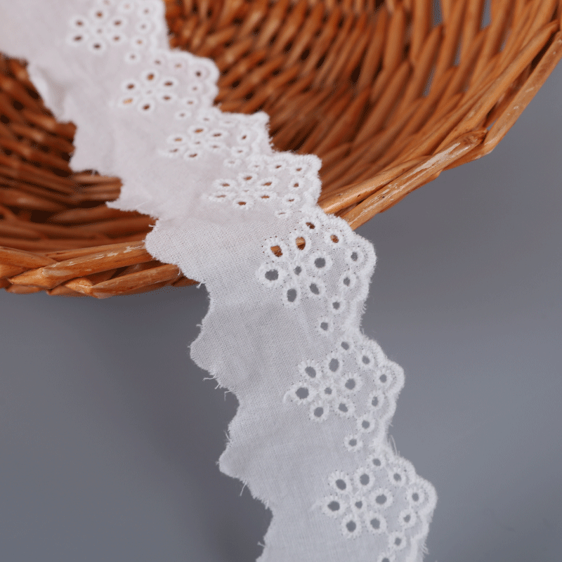 Clothing Home Textile Accessories Cotton Cloth Embroidery Lace Cotton Large Machine Embroidery Cloth Hollow Hole Carving Hole Sleeve Skirt