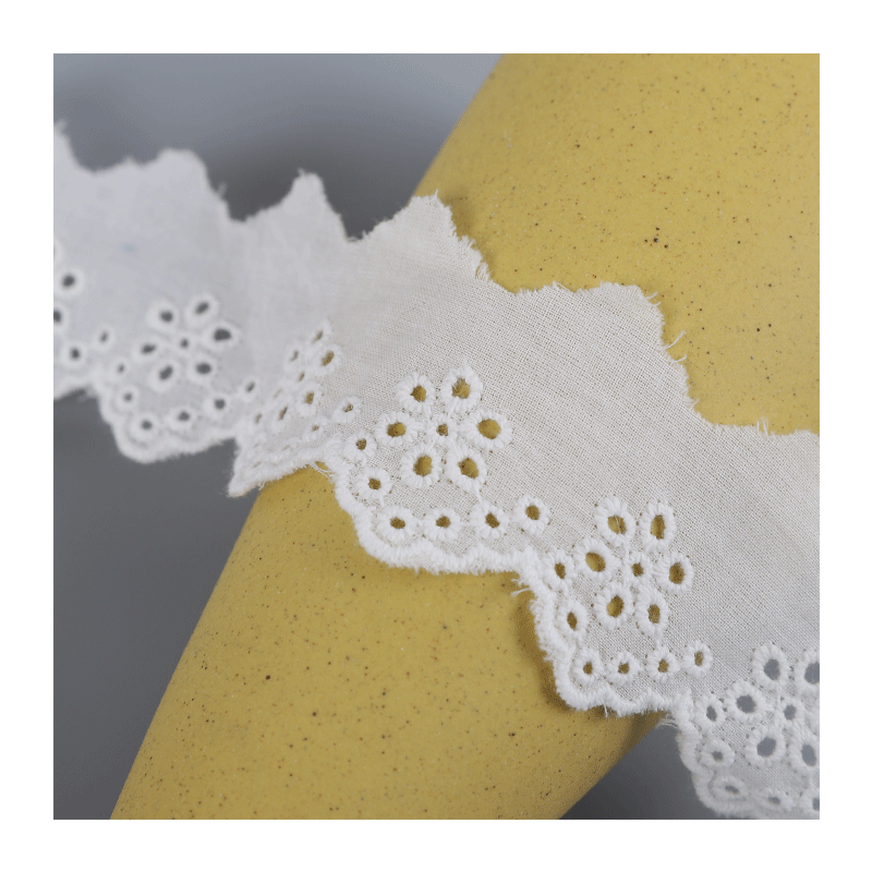 Clothing Home Textile Accessories Cotton Cloth Embroidery Lace Cotton Large Machine Embroidery Cloth Hollow Hole Carving Hole Sleeve Skirt