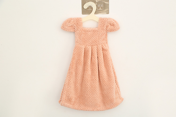 Lovely Korean hanging Princess Skirt towel coral Velvet Kitchen toilet dishcloth Thick absorbent Quick drying towel Lovely Korean hanging Princess Skirt towel coral Velvet Kitchen toilet dishcloth Thick absorbent Quick drying towel