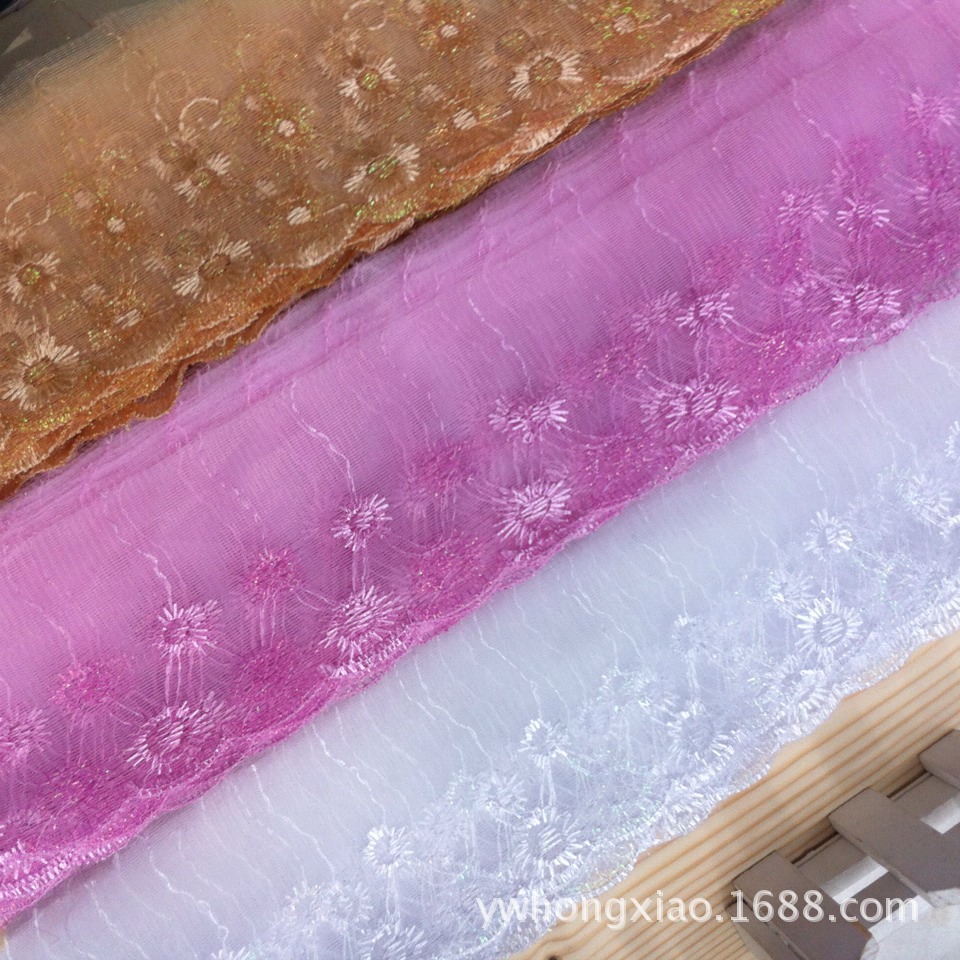 Spot Small Batch Manufacturers Supply 10cm Skirt Stabilized Yarn Lace Mesh Embroidery Lace Clothing Accessories Spot Small Batch Manufacturers Supply 10cm Skirt Stabilized Yarn Lace Mesh Embroidery Lace Clothing Accessories