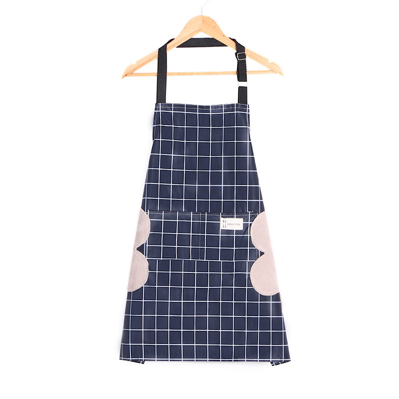 Erasable Hand Household Oil-Proof Sleeveless Apron Bib Household Cleaning Waist Skirt Clothes for Kitchen Work and Cooking
