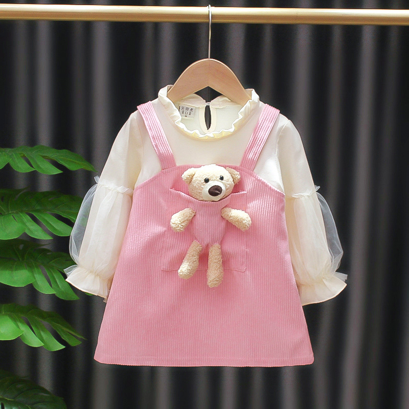 Kids' Skirt Autumn Princess Dress Girls Autumn Clothing Dress Western Style Fake 2 Pieces 3-Year-Old Baby Spring and Autumn Children's Clothing 5 Kids' Skirt Autumn Princess Dress Girls Autumn Clothing Dress Western Style Fake 2 Pieces 3-Year-Old Baby Spring and Autumn Children's Clothing 5