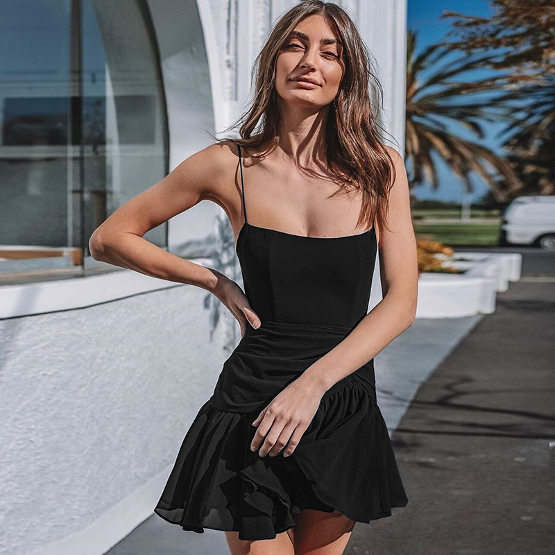 Amazon European and American Women's Clothing Sexy Tube Top Beach Dress Sling Bottoming A- line Dress Mesh Summer Dress Wholesale Amazon European and American Women's Clothing Sexy Tube Top Beach Dress Sling Bottoming A- line Dress Mesh Summer Dress Wholesale