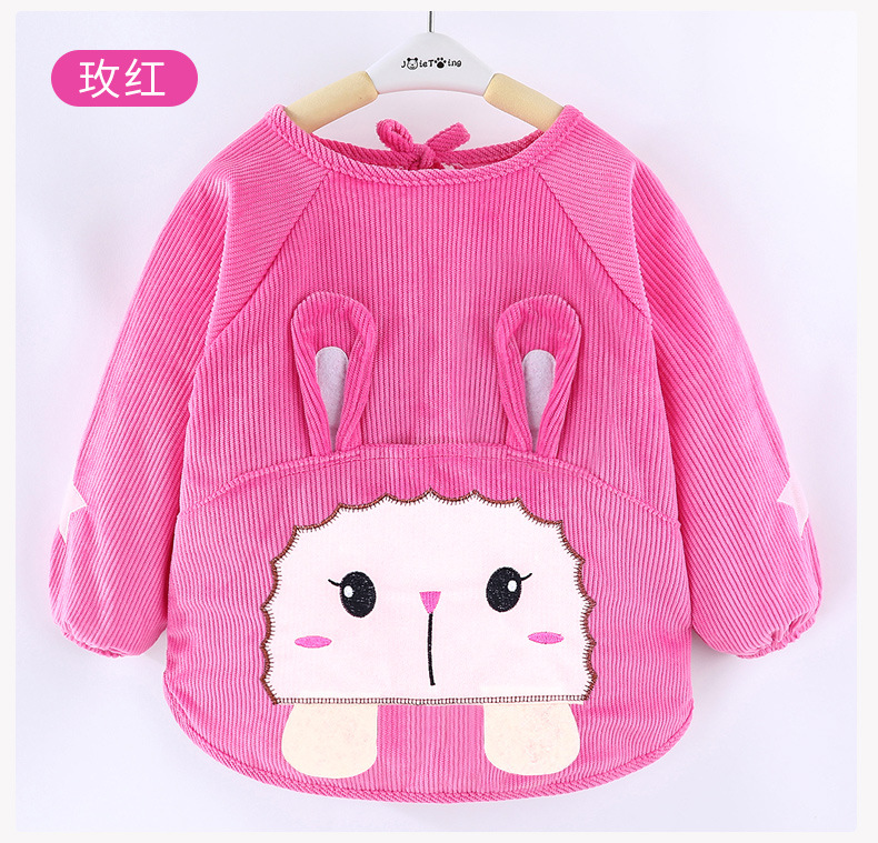 Children's Gown Baby Bib Anti-Crystal Velvet Blouse Protective Clothing Boys and Girls Autumn and Winter Long Sleeves Baby Bib Skirt Children's Gown Baby Bib Anti-Crystal Velvet Blouse Protective Clothing Boys and Girls Autumn and Winter Long Sleeves Baby Bib Skirt