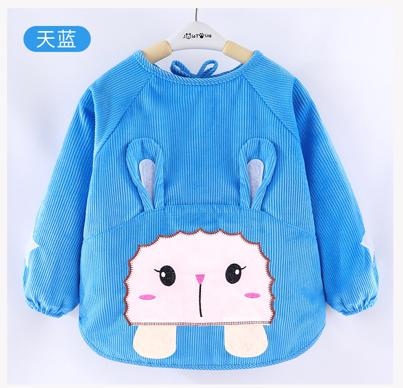 Children's Gown Baby Bib Anti-Crystal Velvet Blouse Protective Clothing Boys and Girls Autumn and Winter Long Sleeves Baby Bib Skirt Children's Gown Baby Bib Anti-Crystal Velvet Blouse Protective Clothing Boys and Girls Autumn and Winter Long Sleeves Baby Bib Skirt
