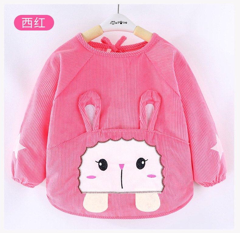 Children's Gown Baby Bib Anti-Crystal Velvet Blouse Protective Clothing Boys and Girls Autumn and Winter Long Sleeves Baby Bib Skirt Children's Gown Baby Bib Anti-Crystal Velvet Blouse Protective Clothing Boys and Girls Autumn and Winter Long Sleeves Baby Bib Skirt