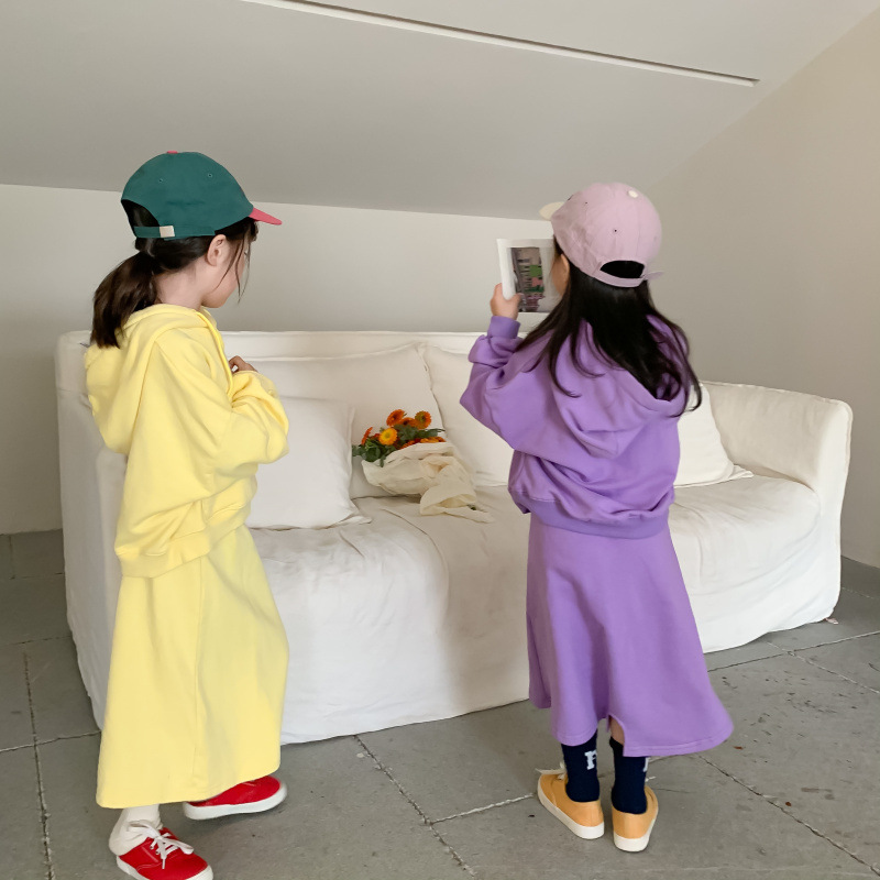 Children's Suit 2021 Autumn Girls' Korean Style Casual Sweatshirt Skirt Suit Baby Fashion Trendy Two-Piece Suit Children's Suit 2021 Autumn Girls' Korean Style Casual Sweatshirt Skirt Suit Baby Fashion Trendy Two-Piece Suit