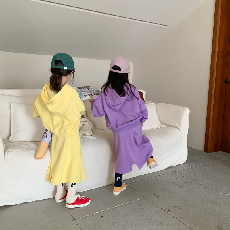 Children's Suit 2021 Autumn Girls' Korean Style Casual Sweatshirt Skirt Suit Baby Fashion Trendy Two-Piece Suit Children's Suit 2021 Autumn Girls' Korean Style Casual Sweatshirt Skirt Suit Baby Fashion Trendy Two-Piece Suit