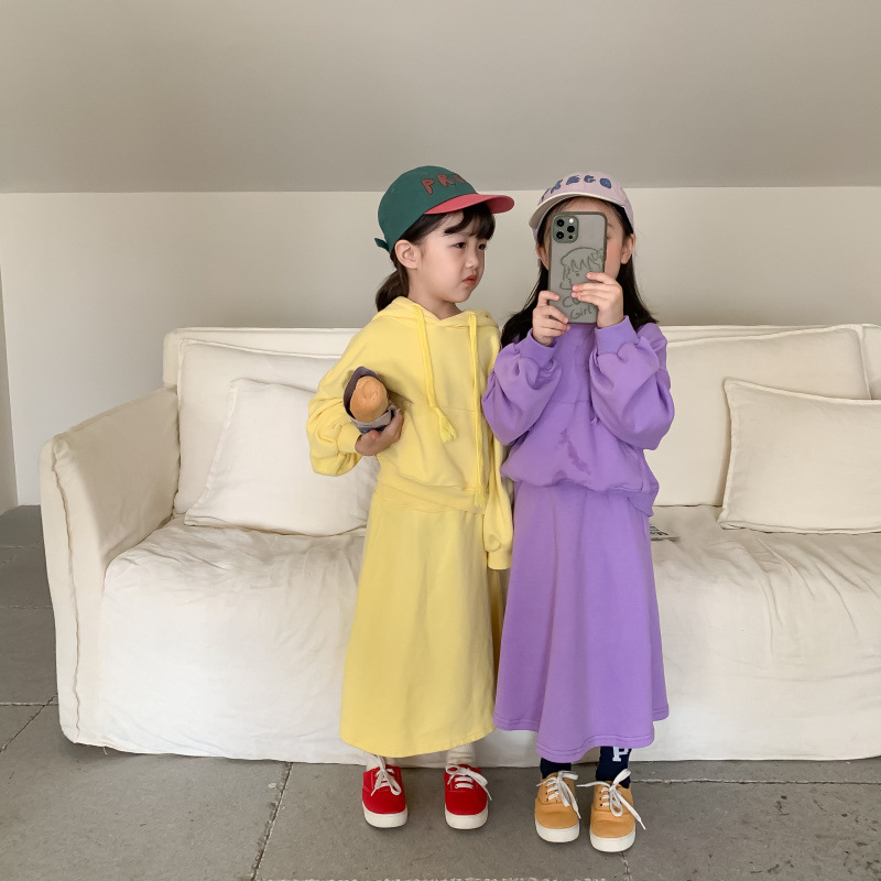 Children's Suit 2021 Autumn Girls' Korean Style Casual Sweatshirt Skirt Suit Baby Fashion Trendy Two-Piece Suit Children's Suit 2021 Autumn Girls' Korean Style Casual Sweatshirt Skirt Suit Baby Fashion Trendy Two-Piece Suit