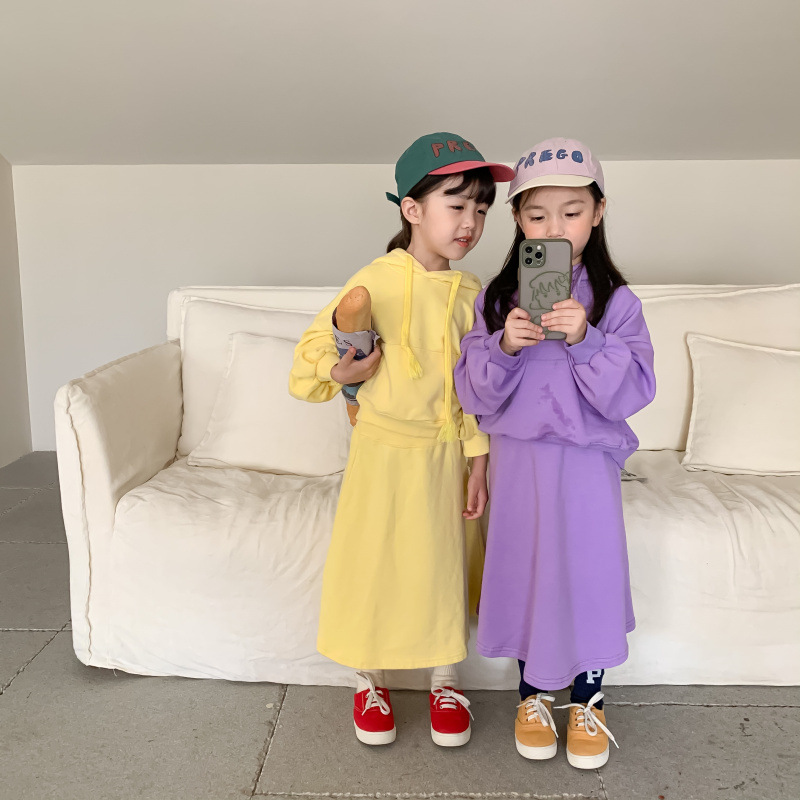 Children's Suit 2021 Autumn Girls' Korean Style Casual Sweatshirt Skirt Suit Baby Fashion Trendy Two-Piece Suit Children's Suit 2021 Autumn Girls' Korean Style Casual Sweatshirt Skirt Suit Baby Fashion Trendy Two-Piece Suit
