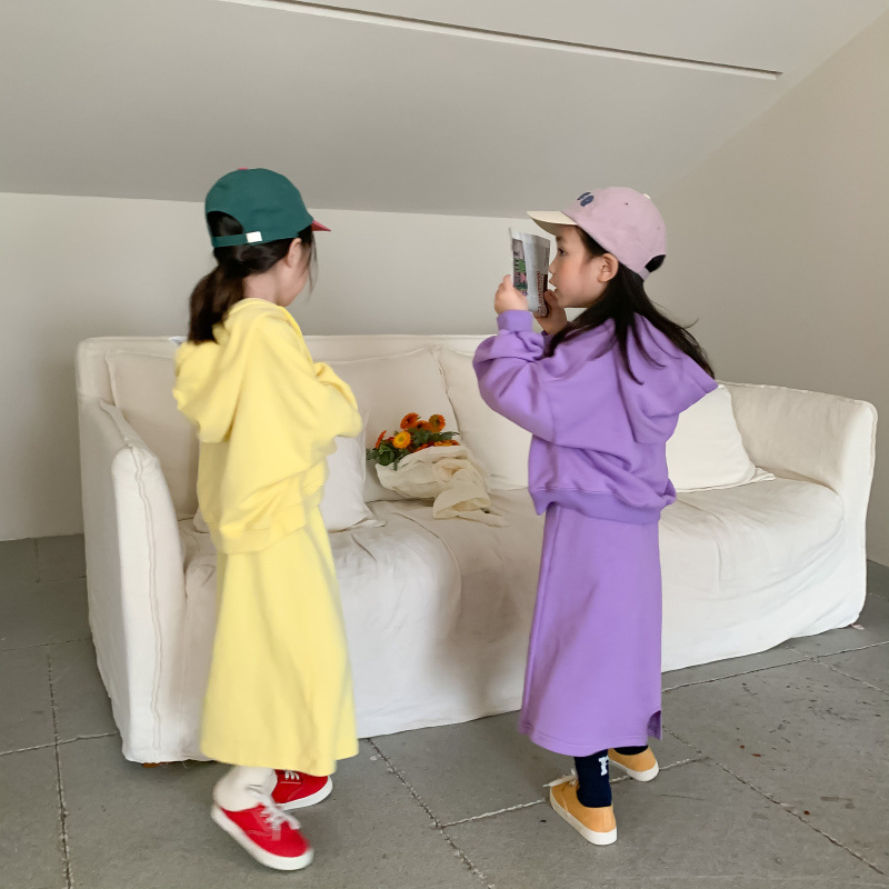 Children's Suit 2021 Autumn Girls' Korean Style Casual Sweatshirt Skirt Suit Baby Fashion Trendy Two-Piece Suit Children's Suit 2021 Autumn Girls' Korean Style Casual Sweatshirt Skirt Suit Baby Fashion Trendy Two-Piece Suit