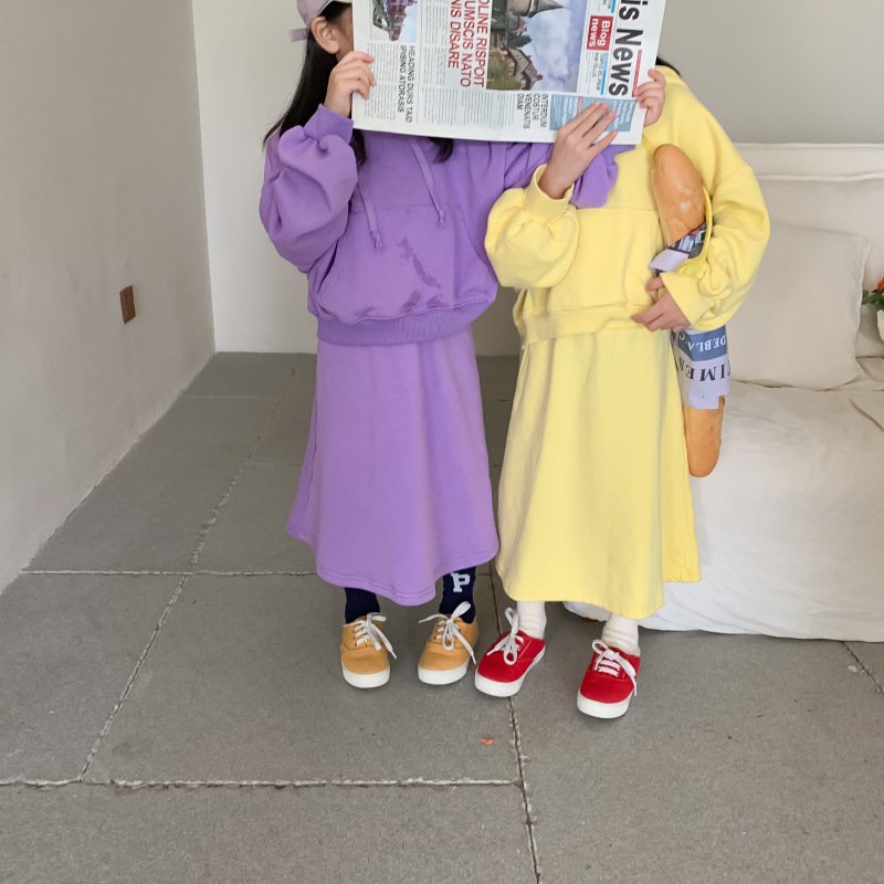 Children's Suit 2021 Autumn Girls' Korean Style Casual Sweatshirt Skirt Suit Baby Fashion Trendy Two-Piece Suit Children's Suit 2021 Autumn Girls' Korean Style Casual Sweatshirt Skirt Suit Baby Fashion Trendy Two-Piece Suit
