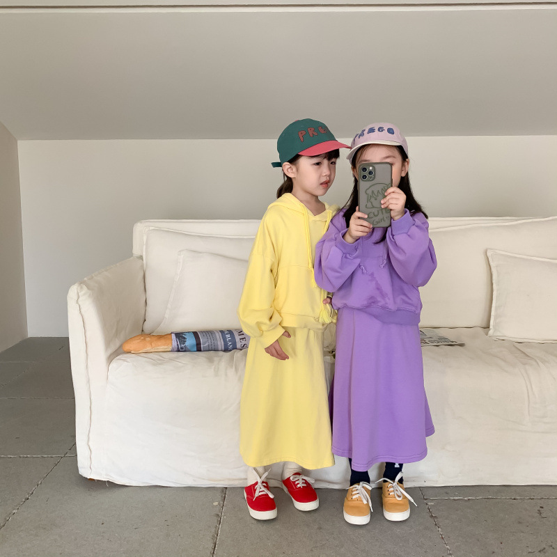 Children's Suit 2021 Autumn Girls' Korean Style Casual Sweatshirt Skirt Suit Baby Fashion Trendy Two-Piece Suit Children's Suit 2021 Autumn Girls' Korean Style Casual Sweatshirt Skirt Suit Baby Fashion Trendy Two-Piece Suit