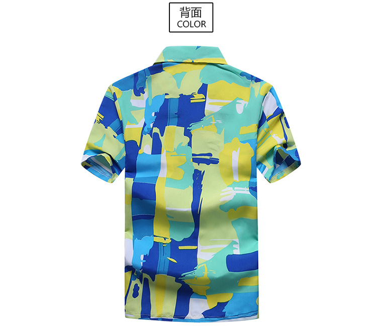 Summer Men's Beach Shirt Printed Short Sleeve Hawaiian Shirt Loose Large Size Couple Beach Pants Men Printed Shirt Summer Men's Beach Shirt Printed Short Sleeve Hawaiian Shirt Loose Large Size Couple Beach Pants Men Printed Shirt