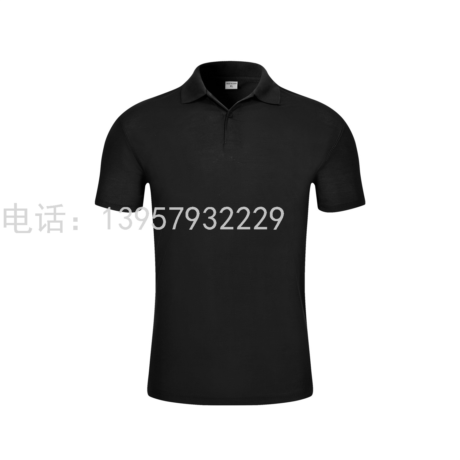 Promotional Blank TC Short Sleeve Advertising Shirt Blue Logo Polo Shirt Cultural Shirt Group Clothes Factory Direct Sales Printable Logo