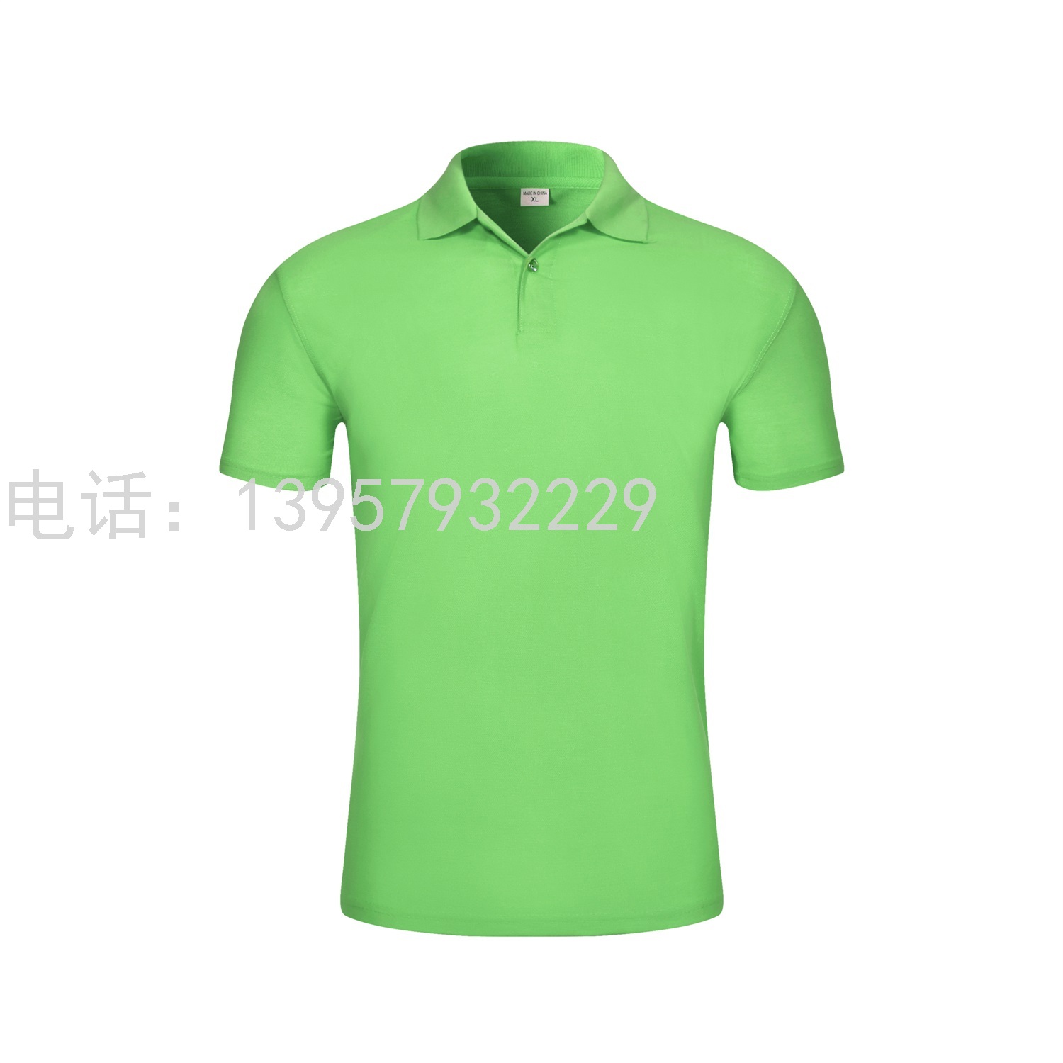 Promotional Blank TC Short Sleeve Advertising Shirt Blue Logo Polo Shirt Cultural Shirt Group Clothes Factory Direct Sales Printable Logo