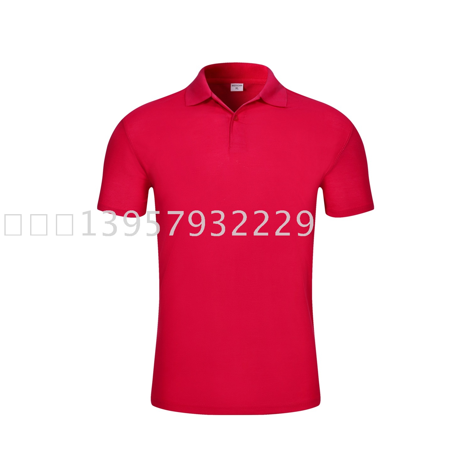 Promotional Blank TC Short Sleeve Advertising Shirt Blue Logo Polo Shirt Cultural Shirt Group Clothes Factory Direct Sales Printable Logo