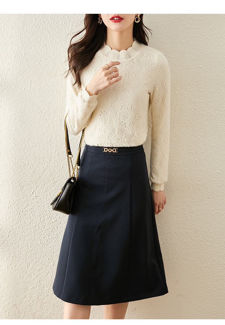 Fleece-Lined Lace Shirt Half Turtleneck Bottoming Shirt Women's Autumn and Winter 2021 New Age-Reducing Beautiful Western Style Small Shirt Fleece-Lined Lace Shirt Half Turtleneck Bottoming Shirt Women's Autumn and Winter 2021 New Age-Reducing Beautiful Western Style Small Shirt