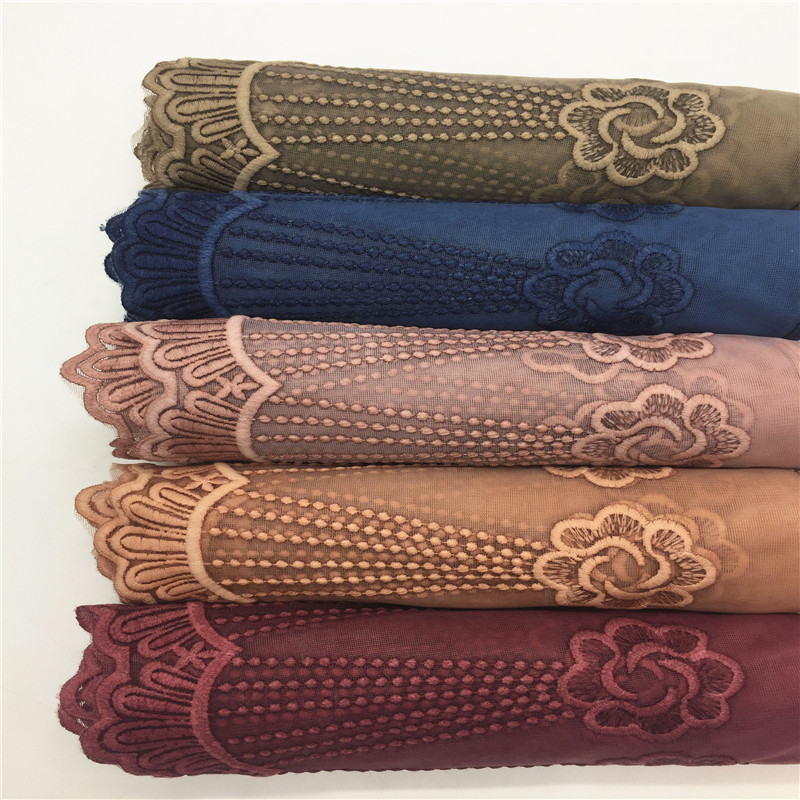 Cross-Border EBay New Solid Color Two-Head Lace Cappa Scarf Lace Closed Toe Scarf Silk Scarf Wholesale