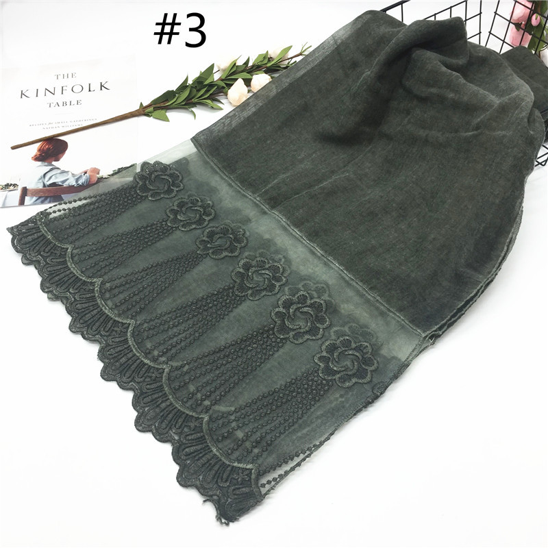 Cross-Border EBay New Solid Color Two-Head Lace Cappa Scarf Lace Closed Toe Scarf Silk Scarf Wholesale Cross-Border EBay New Solid Color Two-Head Lace Cappa Scarf Lace Closed Toe Scarf Silk Scarf Wholesale