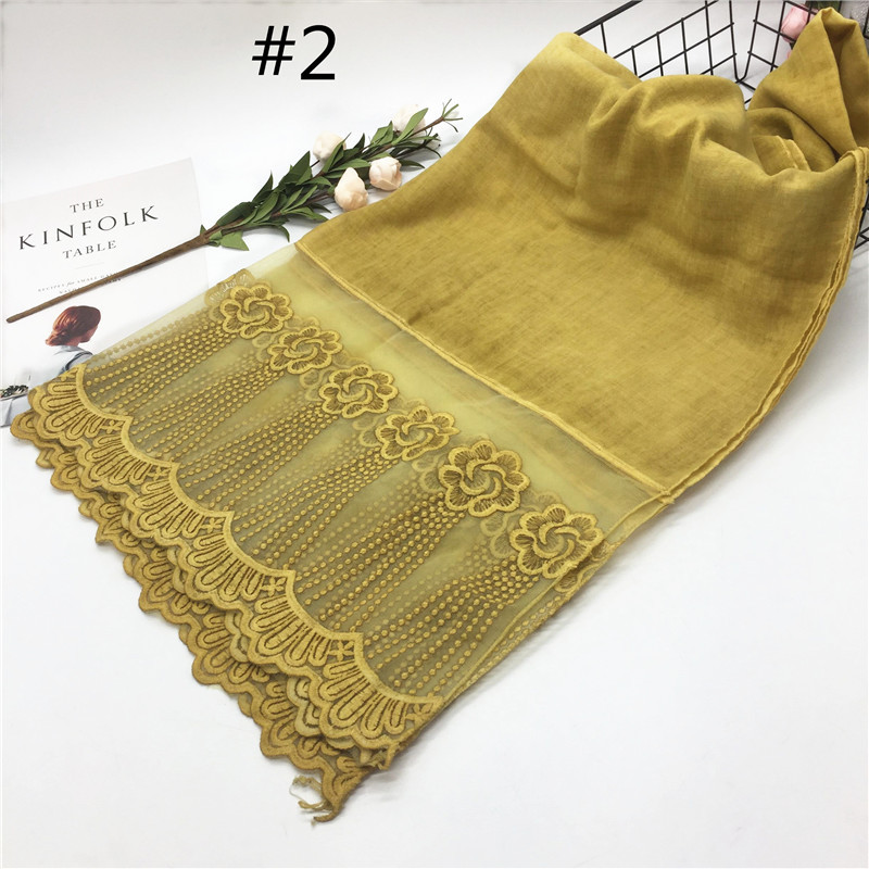 Cross-Border EBay New Solid Color Two-Head Lace Cappa Scarf Lace Closed Toe Scarf Silk Scarf Wholesale Cross-Border EBay New Solid Color Two-Head Lace Cappa Scarf Lace Closed Toe Scarf Silk Scarf Wholesale
