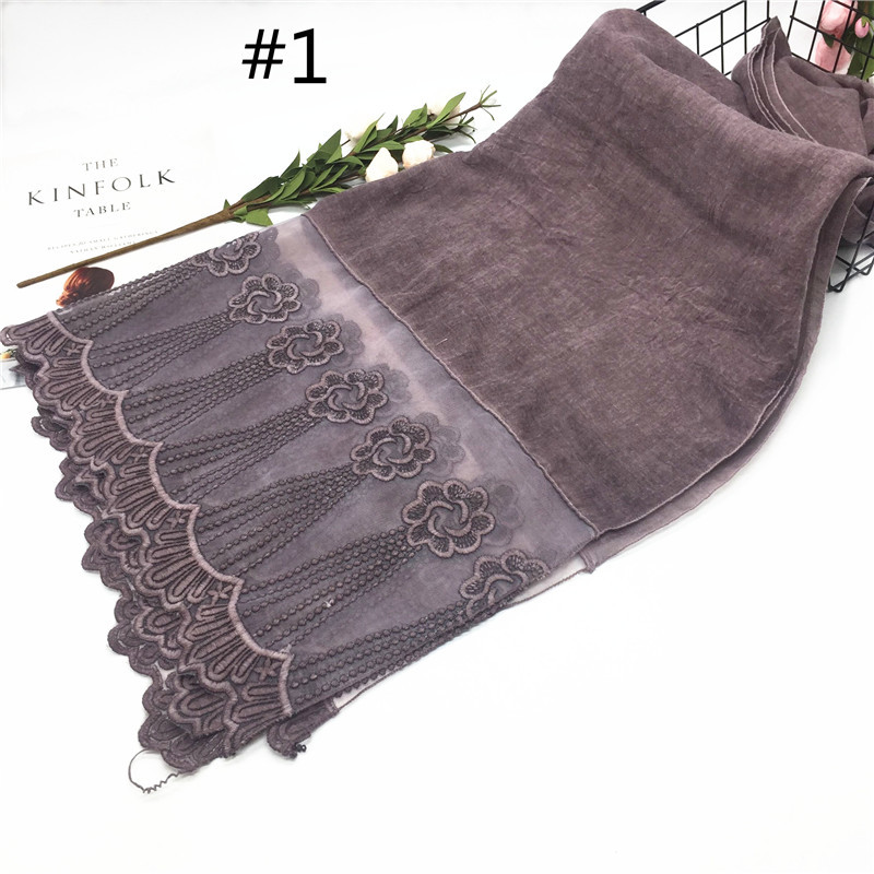 Cross-Border EBay New Solid Color Two-Head Lace Cappa Scarf Lace Closed Toe Scarf Silk Scarf Wholesale Cross-Border EBay New Solid Color Two-Head Lace Cappa Scarf Lace Closed Toe Scarf Silk Scarf Wholesale