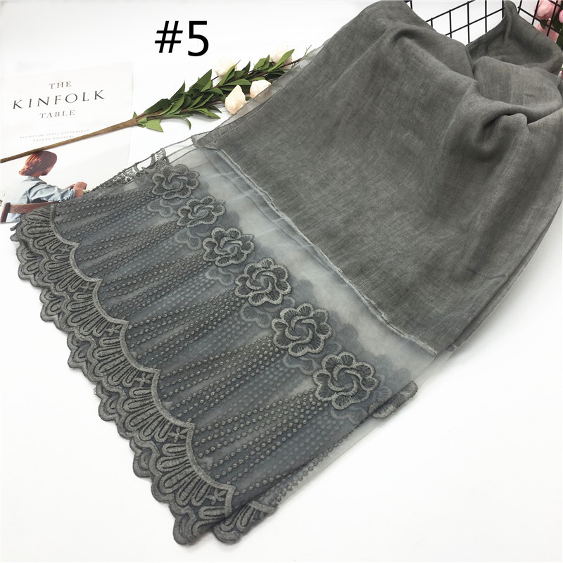 Cross-Border EBay New Solid Color Two-Head Lace Cappa Scarf Lace Closed Toe Scarf Silk Scarf Wholesale Cross-Border EBay New Solid Color Two-Head Lace Cappa Scarf Lace Closed Toe Scarf Silk Scarf Wholesale