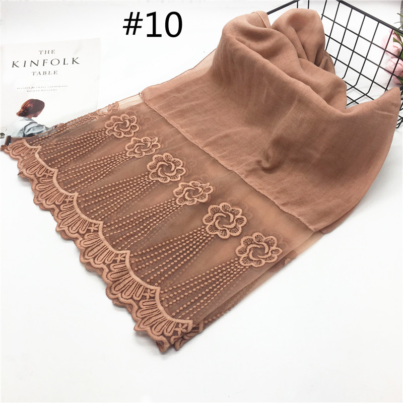 Cross-Border EBay New Solid Color Two-Head Lace Cappa Scarf Lace Closed Toe Scarf Silk Scarf Wholesale Cross-Border EBay New Solid Color Two-Head Lace Cappa Scarf Lace Closed Toe Scarf Silk Scarf Wholesale