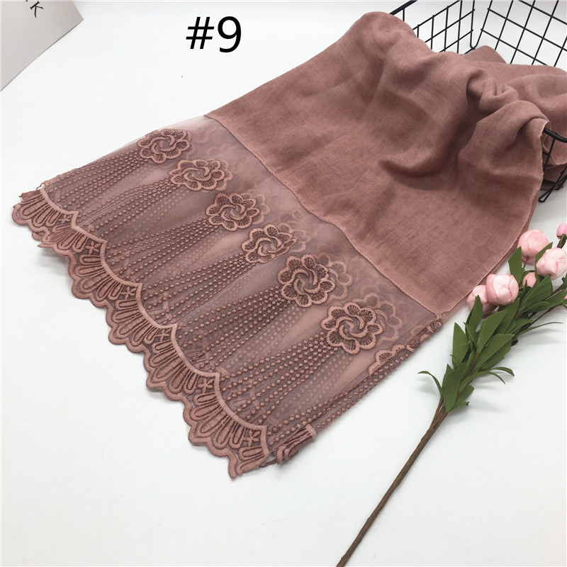 Cross-Border EBay New Solid Color Two-Head Lace Cappa Scarf Lace Closed Toe Scarf Silk Scarf Wholesale Cross-Border EBay New Solid Color Two-Head Lace Cappa Scarf Lace Closed Toe Scarf Silk Scarf Wholesale