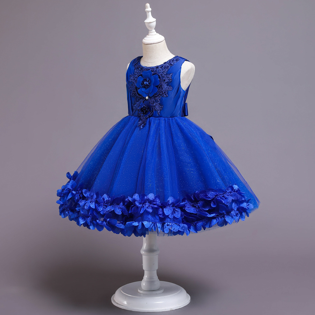 Children 'S Dress Princess Dress 2020 New Girl Dress Sleeveless Puffy Dress Dress Beaded Lace In Stock Children 'S Dress Princess Dress 2020 New Girl Dress Sleeveless Puffy Dress Dress Beaded Lace In Stock