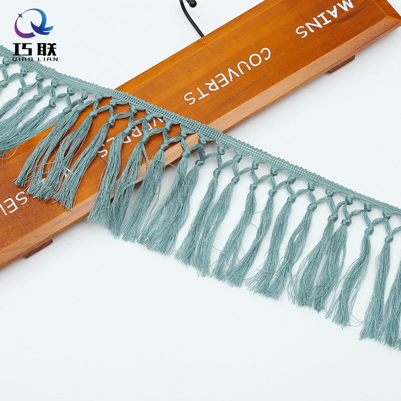 Factory Customized 13cm Hand Knotted Decorative Lace Dacron Tassels Tassel Lace Clothing Accessories DIY Factory Customized 13cm Hand Knotted Decorative Lace Dacron Tassels Tassel Lace Clothing Accessories DIY