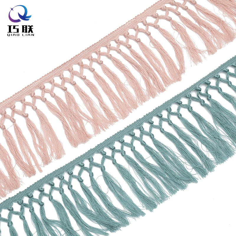 Factory Customized 13cm Hand Knotted Decorative Lace Dacron Tassels Tassel Lace Clothing Accessories DIY Factory Customized 13cm Hand Knotted Decorative Lace Dacron Tassels Tassel Lace Clothing Accessories DIY