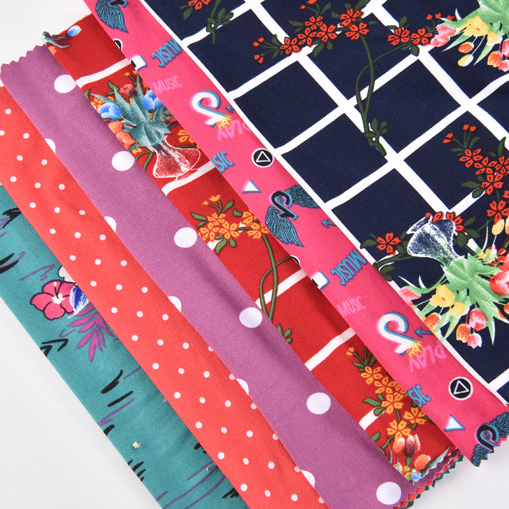 Factory Supply Custom Printed 95% Polyester 5% Spandex Milk Fiber Four- Way Elastic Fabric Knitted Stretch Fabric Factory Supply Custom Printed 95% Polyester 5% Spandex Milk Fiber Four- Way Elastic Fabric Knitted Stretch Fabric