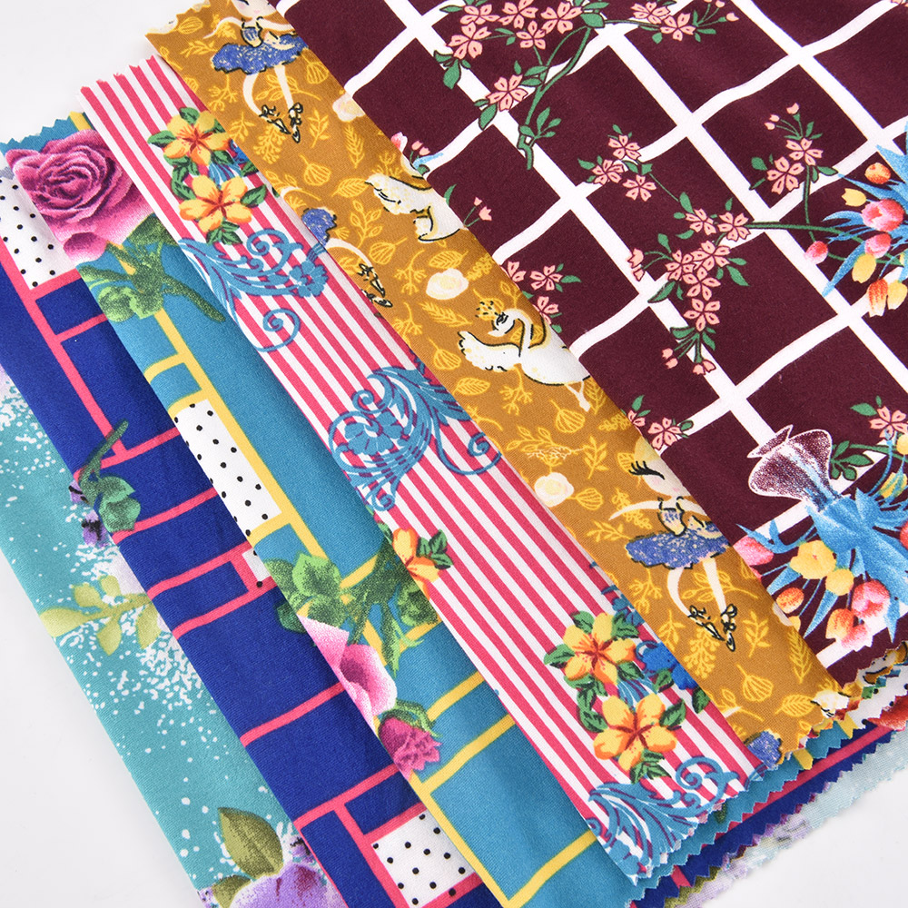Factory Supply Custom Printed 95% Polyester 5% Spandex Milk Fiber Four- Way Elastic Fabric Knitted Stretch Fabric Factory Supply Custom Printed 95% Polyester 5% Spandex Milk Fiber Four- Way Elastic Fabric Knitted Stretch Fabric