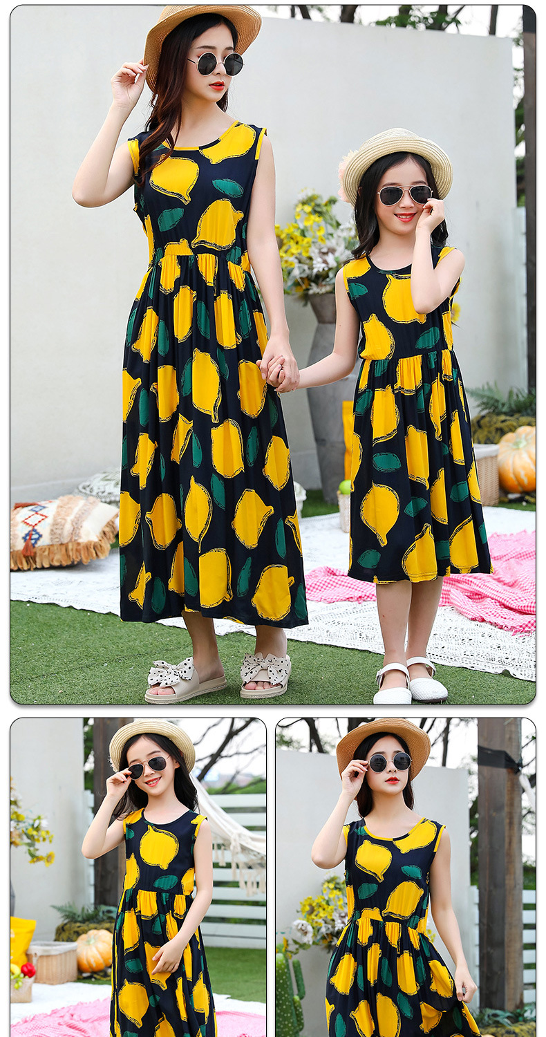 2021 New Parent-Child Summer Mother-Daughter Matching Outfit Beach Dress Children's Cotton Silk Gauze Dress Girls' Mid-Length Dress 2021 New Parent-Child Summer Mother-Daughter Matching Outfit Beach Dress Children's Cotton Silk Gauze Dress Girls' Mid-Length Dress