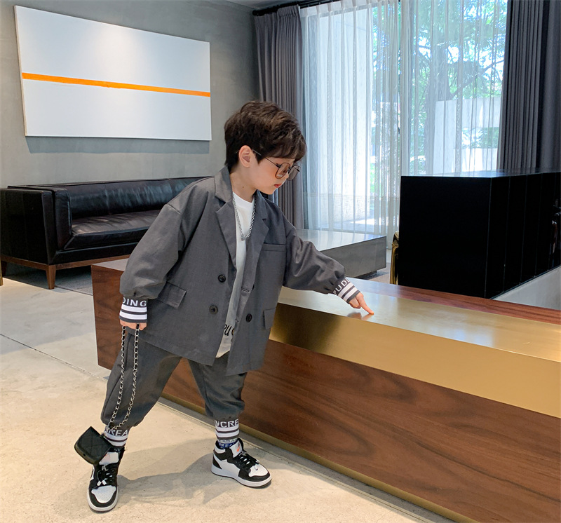 Children's Clothing Boy's Suit Two Pieces 2021 Spring and Autumn New Children's Handsome Dress Boys Western Style Spring and Autumn Two Piece Set Children's Clothing Boy's Suit Two Pieces 2021 Spring and Autumn New Children's Handsome Dress Boys Western Style Spring and Autumn Two Piece Set